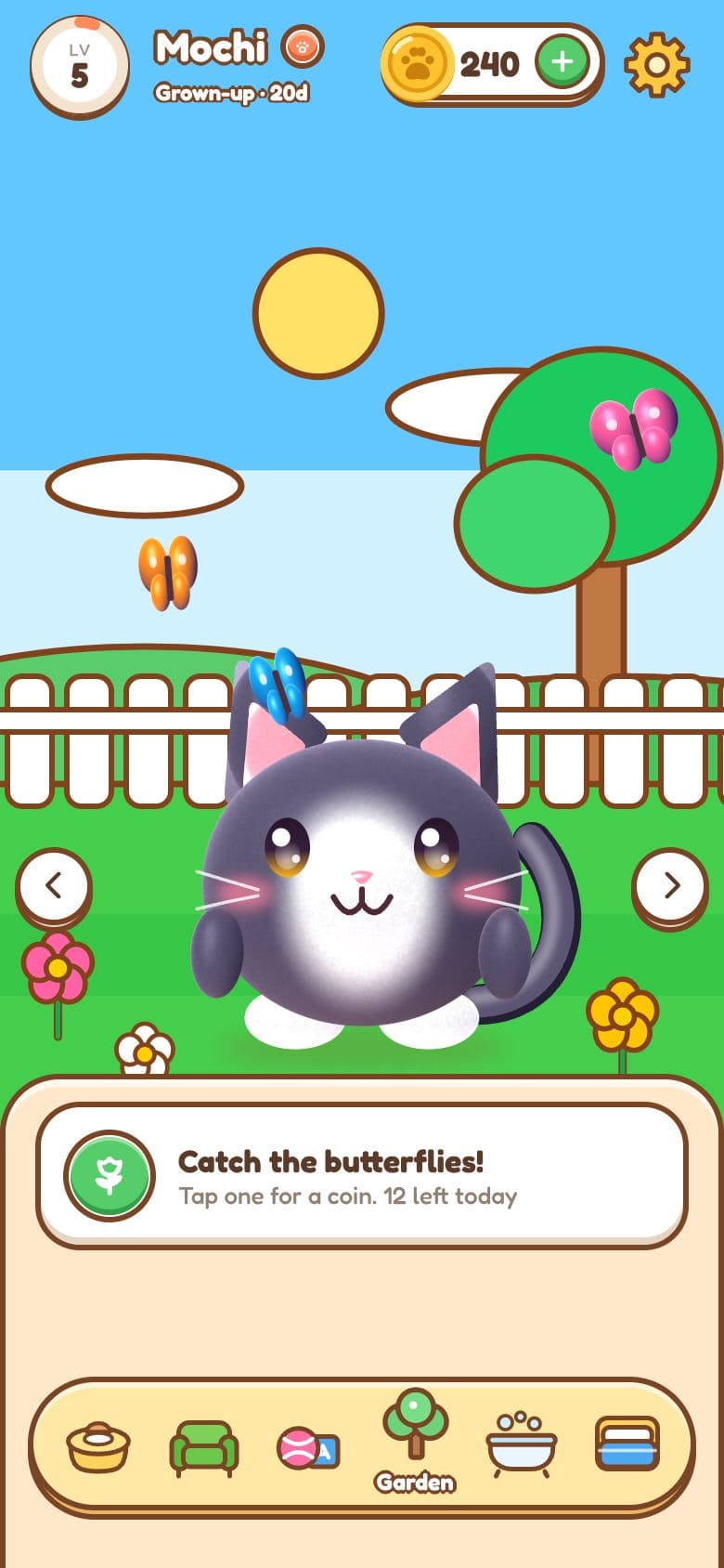 Virtual cat: raise your own kitten
